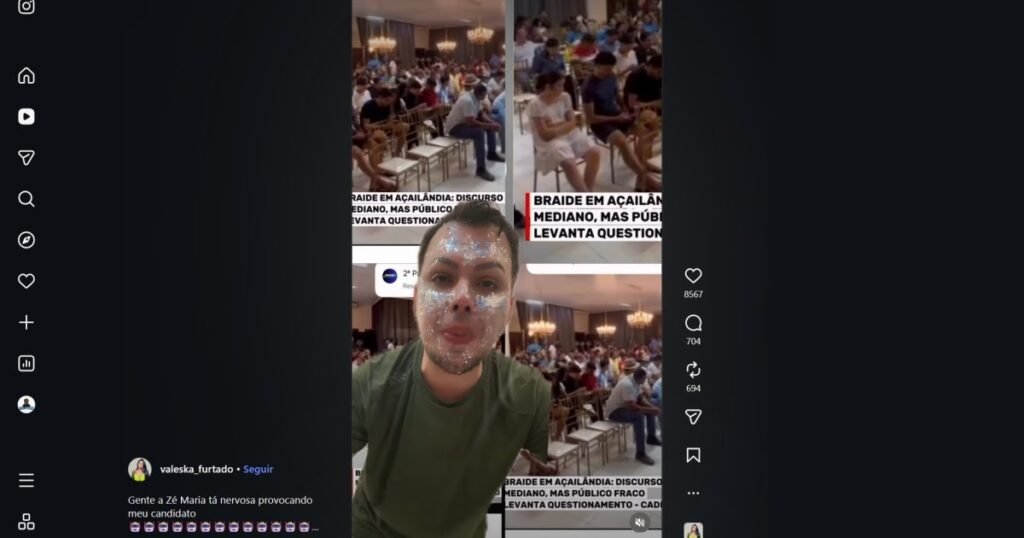Influencer viraliza em poucas horas e ultrapassa reações a vídeo de Braide sobre pré-candidatura